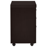 ZNTS Cappuccino 3-Drawer Mobile File Cabinet B062P153727