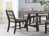 Set of 2 Counter Height Chairs With Upholstered Cushion, Grey B016P222637