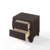 Espresso Finish 2-Drawers Nightstand Wooden Casual Bedroom Furniture 1pc B011P317180