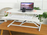 32 Inch Desk Converter, Height Adjustable Sit to Stand Riser, Dual Monitor and Laptop Workstation W2641P251901