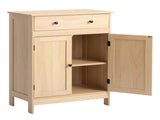 Natural wood color, particleboard with melamine veneer, 60*30*80cm, double doors, single drawer, 45169395