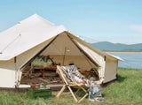 6M Oversized Indian Pyramid Cotton Tent, Outdoor Waterproof Heavy-Duty Luxury Glamping Cotton Tent 33001124