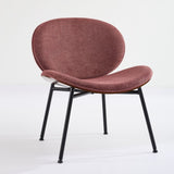 Mid-Century Modern Shell Chair Single Side Chair Tripod,bean paste pink fabric Lounge Chair in W1143P214254