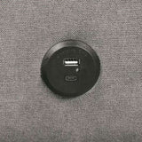 Contemporary Converts to Bed Gray 1pc Futon Sofa Channeled Tufted Back Soft Track Arm Couch W USB B011P309284