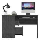 Raleigh L-Shaped Desk, Two Drawers, One Shelf, CPU Storage B128P148968