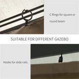 Universal Gazebo Sidewallt Coffee-AS 90307190