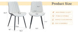 Extended Seat Cushion PU Dining Chair Set - Four Pieces.Smooth line design.Can integrate well into W1151P245711