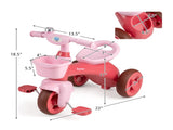 Toddler Tricycle for 3-5 Years - Stable Triangular Structure, Front & Rear Storage Baskets 23881021