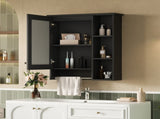 3-in-1 Bathroom Mirror Cabinet, 24-inch Wall Mounted Medicine Cabinet with Adjustable Shelf & Tower 79333181