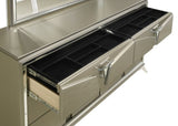 Modern Style 6-Drawer Dresser Made with Wood & Mirrored Accents B009130150