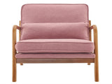 Oak Armrest Oak Upholstered Single Lounge Chair Indoor Lounge Chair Pink 38333927