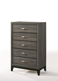 ZNTS Weathered Grey 5-Drawer Chest B062P209052