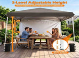 9ft x 9ft Pop Up Canopy Tent with Sidewall, UPF 50 Silver Coated Waterproof Oxford Instant Shelter, 60113406