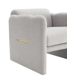Arm Chair with waved arms, Metal decoration on both side arms, Accent chair for Primary Living W2671P202961