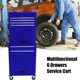 High Capacity Rolling Tool Chest with Wheels and Drawers, 6-Drawer Tool Storage Cabinet--BLUE 58027396