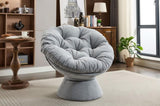 Oversized Swivel Accent Chair, 360 Swivel Barrel Chair, Papasan Chair for Living Room Bedroom W1752P172290