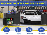 Sturdy and Durable Metal Tool Cabinet for Garage Wheels - Mobile Heavy-Duty Storage Cabinet T2398P223006