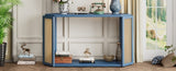 TREXM Narrow Console Table with Unique Irregular Top Design, Entryway Table with Open Shelf, Rattan N715P228111C