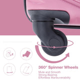 luggage 4-piece ABS lightweight suitcase with rotating wheels, 24 inch and 28 inch with TSA lock, W284P149251