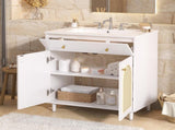 30" Bathroom Vanity with Ceramic Sink, Solid Wood Frame Bathroom Sink Cabinet with Adjustable Shelf, N710P293988K