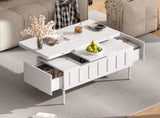 VIBE HAUS Lift-Top Coffee Table with Drawers, Modern Center Table with Foldable Top, N724P292514K