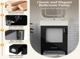 20-Inch bathroom vanity with ceramic sink and ample storage - ideal for small bathrooms WF324691AAB