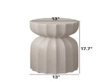 13" Modern Outdoor and Indoor Waterproof Coffee Table and Side Table Set, Durable MgO Cement Design, W757P332044