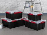 (2 pack)20 Gallon WaterProof Plastic Storage Bin with Lid, Gasket Seal and Durable Latches, 46521166