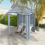 Outdoor Umbrella-Blue White 84736791
