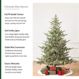 Colorado Blue Spruce 7.5ft Christmas Tree Pre-Lit Artificial Full with 4,076 Branch Tips & 1,518 45174878