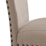 Beige and Salvage Dark Oak Upholstery Side Chair B062P189081
