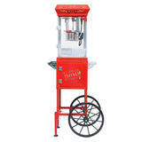 Popcorn Machine with, with Wheels & 6 Oz Pot Popcorn Maker Stainless Steel Oil Spoon, Mobile W2841P272023