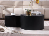 MDF with ash/oak/walnut veneer side table/coffee table/end table/nesting table set of 2 for living W87640121