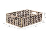 Rectangle Hand Weaved Wicker Baskets Set of 2 78618122