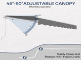 98.4"D x 117"W x 59"H Retractable Awning Grey 79175218