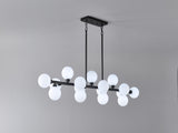 Pendant Lamp with Opal Glass Shade, 16-Lights Modern Farmhouse Ceiling Pendant Hanging Light Fixture W5008P466518
