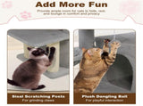 Light Gray 33.5" Multi-Level Cat Tree with 2-Tier Condo, Sisal Scratching Posts & Anti-Toppling 67443380
