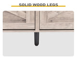 Barn door with 4 flip-down drawers, black metal single-sided handle melamine particleboard black 85826023