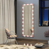 Hollywood Full Length Mirror with Lights Full Body Vanity Mirror with 3 Color Modes Wall Lighted W70881113
