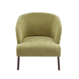 Modern Accent Chair with Round Back & Wooden Legs - Mid-Century Inspired Lounge Chair for Living N767P266888G
