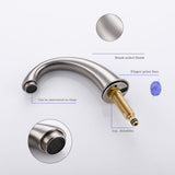 Brushed Nickel Widespread Bathroom Faucet, Waterfall Bathroom Faucets for Sink 3 Hole, 2-Handles 73387013