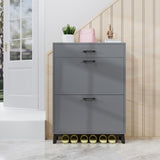 Shoe Storage Cabinet for Entryway, Free Standing Shoe Organizer with 2 Flip Drawers, Hidden Shoe W578124378