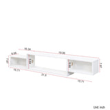 65.35in Wall Mounted Floating TV Stand with 20 Color LEDs and Charging Station W331P242457