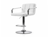 2-Pack Bar Stools, PU Leather Adjustable Swivel/ Arms Barstools, Hydraulic Kitchen Counter 94982020