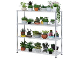 4-Layer Adjustable Shelf Iron Household Shelf without Wheels 35.43*13.78*55.12in Silver-Gray 33974841
