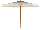 7 Ft Boho Fringe Patio Umbrella Striped Canopy, Wind Vent Aluminum Pole Outdoor Beach Umbrella 57028834