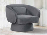 360&deg Swivel Barrel Chair - Plush UpholsteryLumbar Pillow, 400lbs Capacity, Gray 87209728