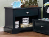 Wooden Nightstand with Bottom Shelf, Blue B016P251389