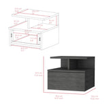 Nightstand Floating Flopini, Bedroom, Smokey Oak B092142831