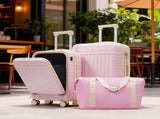 Front Opening Luggage Set 3 Piece, Hardside Carry on Suitcase with USB Port, Expandable Luggage with 21940538